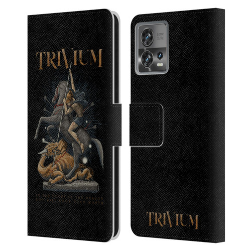 Trivium Graphics Dragon Slayer Leather Book Wallet Case Cover For Motorola Moto Edge 30 Fusion