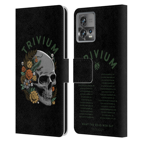 Trivium Graphics Skelly Flower Leather Book Wallet Case Cover For Motorola Moto Edge 30 Fusion