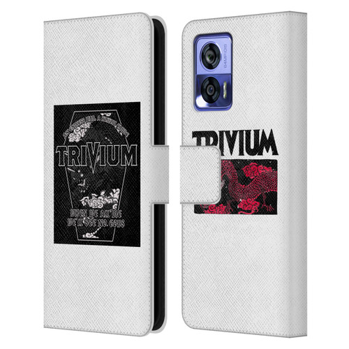 Trivium Graphics Double Dragons Leather Book Wallet Case Cover For Motorola Edge 30 Neo 5G
