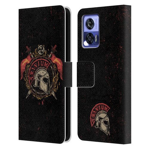 Trivium Graphics Knight Helmet Leather Book Wallet Case Cover For Motorola Edge 30 Neo 5G
