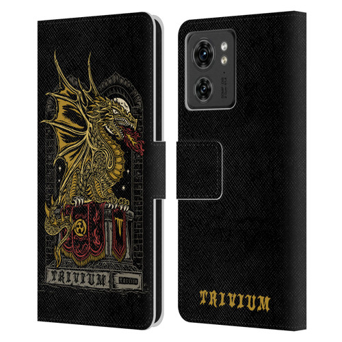Trivium Graphics Big Dragon Leather Book Wallet Case Cover For Motorola Moto Edge 40