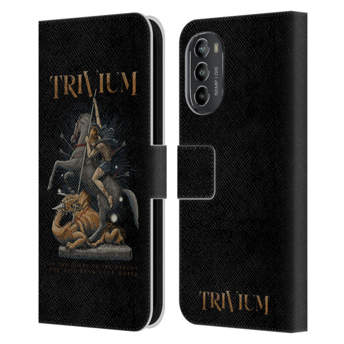 Trivium Graphics Dragon Slayer Leather Book Wallet Case Cover For Motorola Moto G82 5G