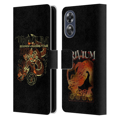 Trivium Graphics Deadmen And Dragons Leather Book Wallet Case Cover For OPPO A17