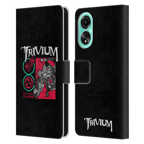 Trivium Graphics Deadmen And Dragons Date Leather Book Wallet Case Cover For OPPO A78 5G