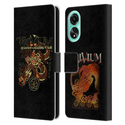 Trivium Graphics Deadmen And Dragons Leather Book Wallet Case Cover For OPPO A78 5G