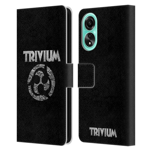 Trivium Graphics Swirl Logo Leather Book Wallet Case Cover For OPPO A78 5G