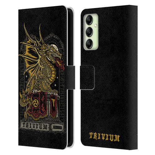 Trivium Graphics Big Dragon Leather Book Wallet Case Cover For Samsung Galaxy A14 5G