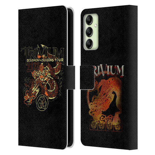 Trivium Graphics Deadmen And Dragons Leather Book Wallet Case Cover For Samsung Galaxy A14 5G