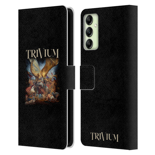 Trivium Graphics In The Court Of The Dragon Leather Book Wallet Case Cover For Samsung Galaxy A14 5G