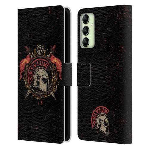 Trivium Graphics Knight Helmet Leather Book Wallet Case Cover For Samsung Galaxy A14 5G