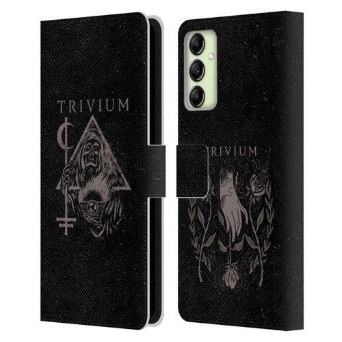 Trivium Graphics Reaper Triangle Leather Book Wallet Case Cover For Samsung Galaxy A14 5G