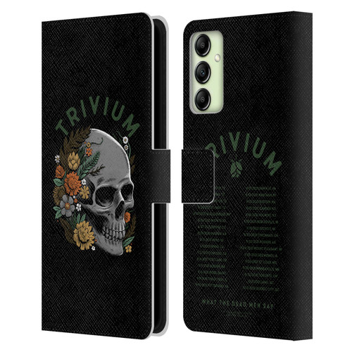 Trivium Graphics Skelly Flower Leather Book Wallet Case Cover For Samsung Galaxy A14 5G