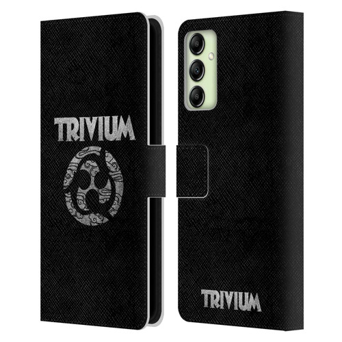 Trivium Graphics Swirl Logo Leather Book Wallet Case Cover For Samsung Galaxy A14 5G