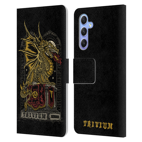Trivium Graphics Big Dragon Leather Book Wallet Case Cover For Samsung Galaxy A34 5G