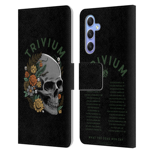 Trivium Graphics Skelly Flower Leather Book Wallet Case Cover For Samsung Galaxy A34 5G