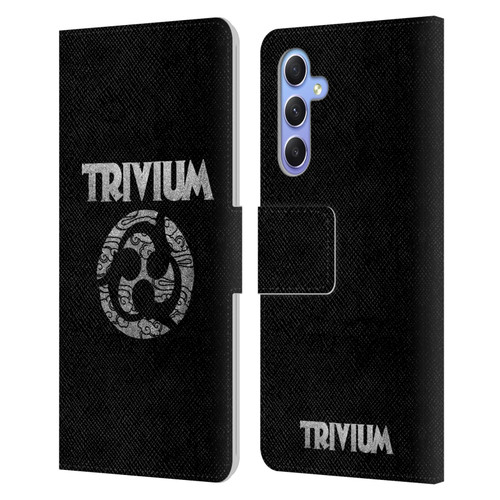 Trivium Graphics Swirl Logo Leather Book Wallet Case Cover For Samsung Galaxy A34 5G