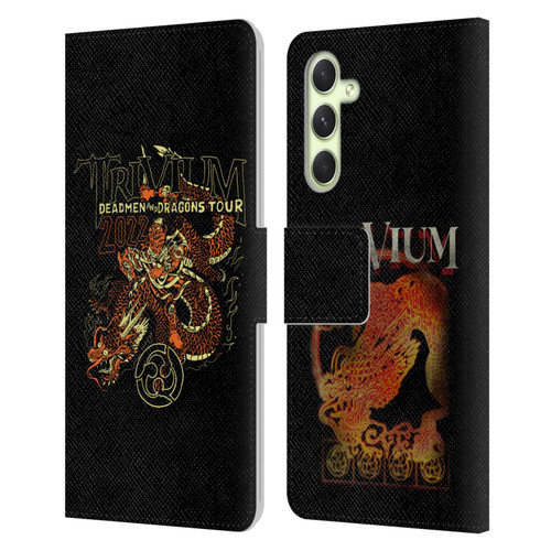 Trivium Graphics Deadmen And Dragons Leather Book Wallet Case Cover For Samsung Galaxy A54 5G