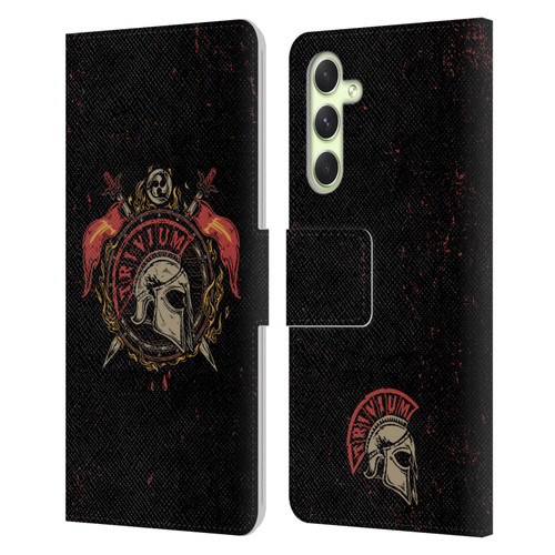 Trivium Graphics Knight Helmet Leather Book Wallet Case Cover For Samsung Galaxy A54 5G