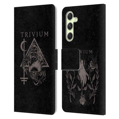 Trivium Graphics Reaper Triangle Leather Book Wallet Case Cover For Samsung Galaxy A54 5G