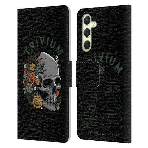 Trivium Graphics Skelly Flower Leather Book Wallet Case Cover For Samsung Galaxy A54 5G