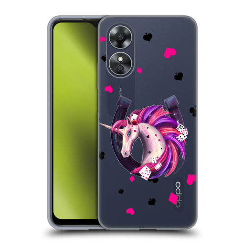 Rose Khan Unicorn Horseshoe Pink And Purple Soft Gel Case for OPPO A17