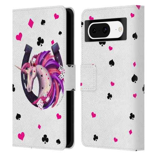 Rose Khan Unicorn Horseshoe Pink And Purple Leather Book Wallet Case Cover For Google Pixel 8