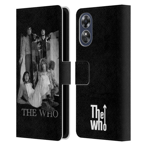 The Who Band Art Mirror Mono Distress Leather Book Wallet Case Cover For OPPO A17