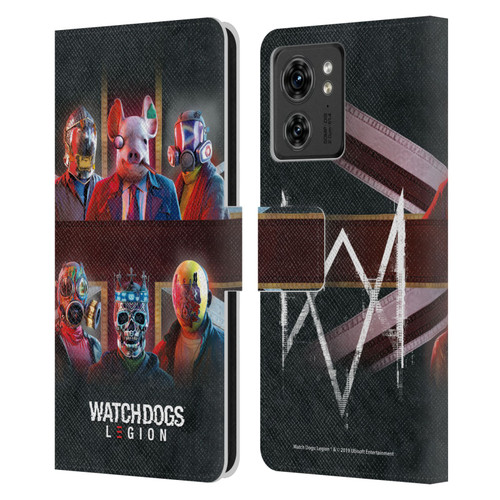 Watch Dogs Legion Artworks Flag Leather Book Wallet Case Cover For Motorola Moto Edge 40