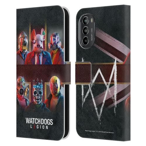 Watch Dogs Legion Artworks Flag Leather Book Wallet Case Cover For Motorola Moto G82 5G