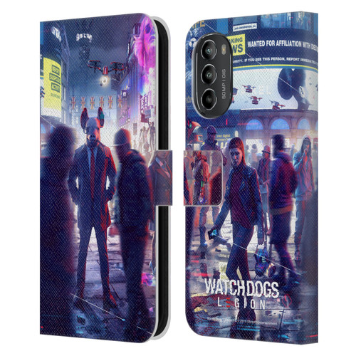 Watch Dogs Legion Artworks Winston City Leather Book Wallet Case Cover For Motorola Moto G82 5G