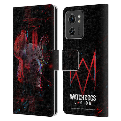 Watch Dogs Legion Key Art Pig Head Glitch Leather Book Wallet Case Cover For Motorola Moto Edge 40