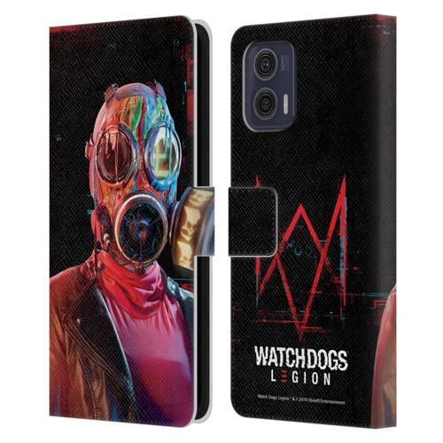 Watch Dogs Legion Key Art Alpha2zero Leather Book Wallet Case Cover For Motorola Moto G73 5G