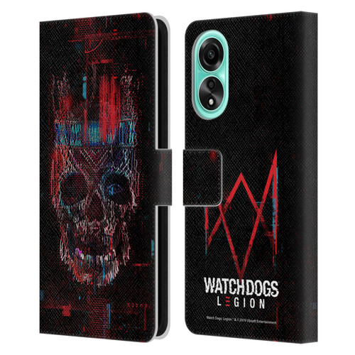 Watch Dogs Legion Key Art Skull Glitch Leather Book Wallet Case Cover For OPPO A78 4G