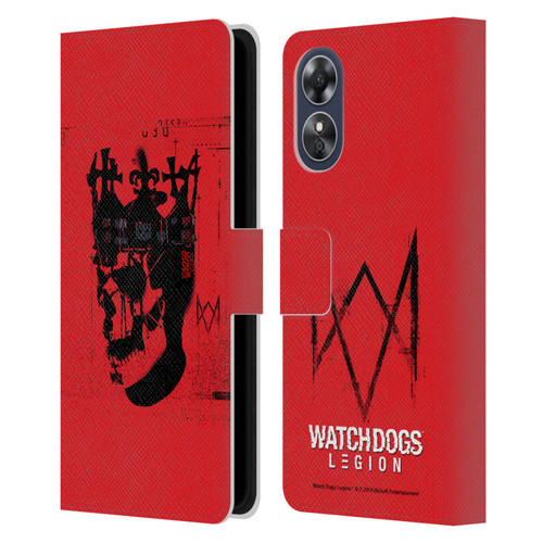 Watch Dogs Legion Street Art Ded Sec Skull Leather Book Wallet Case Cover For OPPO A17
