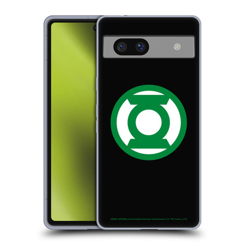 Green Lantern DC Comics Logos Black Soft Gel Case for Google Pixel 7a