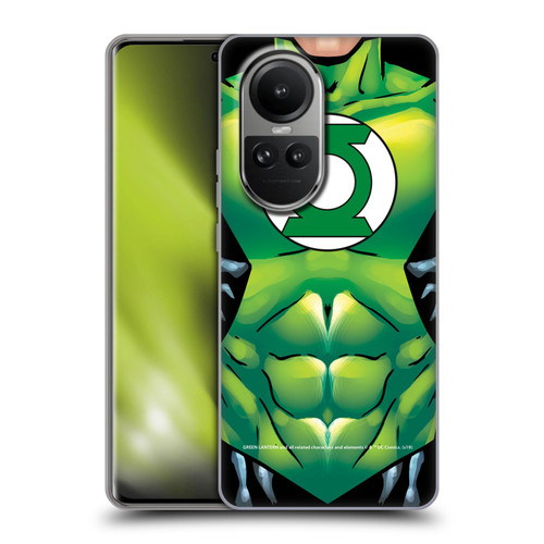 Green Lantern DC Comics Logos Uniform Soft Gel Case for OPPO Reno10 5G / Reno10 Pro 5G
