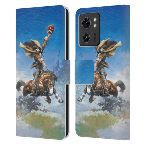 Frank Frazetta Medieval Fantasy Headless Horseman Leather Book Wallet Case Cover For Motorola Moto Edge 40