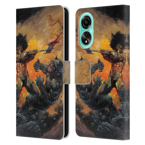 Frank Frazetta Medieval Fantasy Viking Slayer Leather Book Wallet Case Cover For OPPO A78 4G