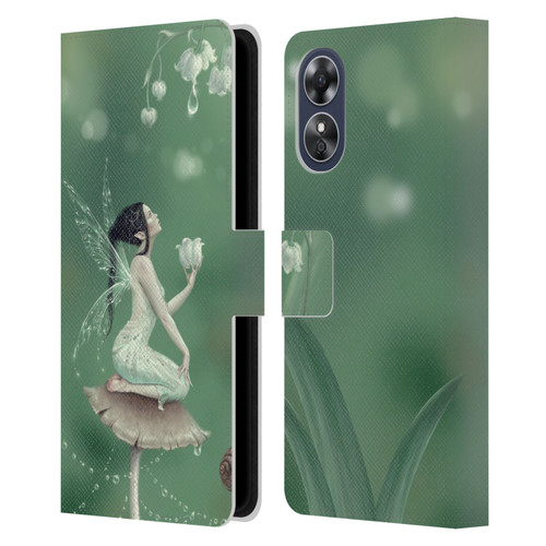 Rachel Anderson Pixies Lily Of The Valley Leather Book Wallet Case Cover For OPPO A17