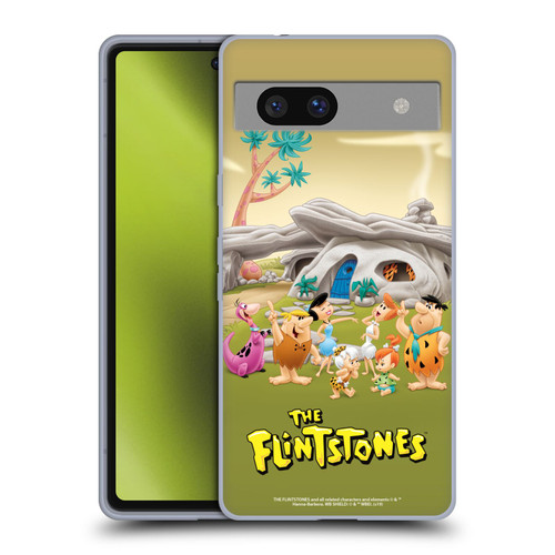 The Flintstones Characters Stone House Soft Gel Case for Google Pixel 7a