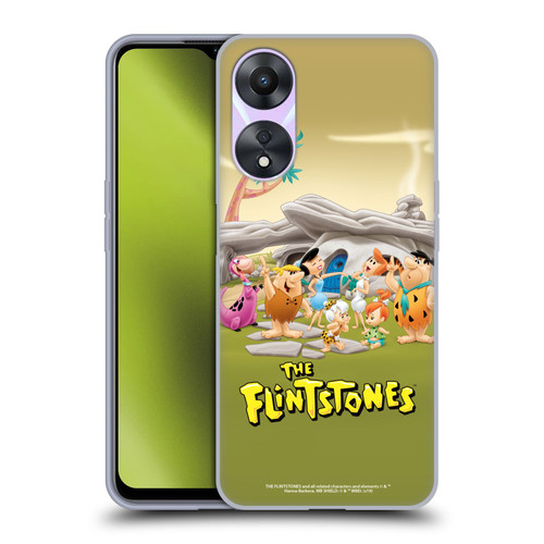 The Flintstones Characters Stone House Soft Gel Case for OPPO A78 5G
