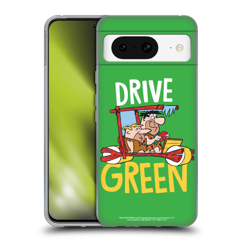 The Flintstones Graphics Drive Green Soft Gel Case for Google Pixel 8