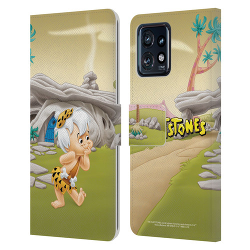The Flintstones Characters Bambam Rubble Leather Book Wallet Case Cover For Motorola Moto Edge 40 Pro