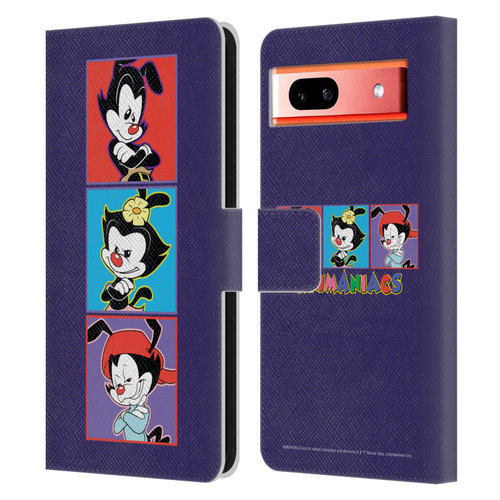 Animaniacs Graphics Tiles Leather Book Wallet Case Cover For Google Pixel 7a