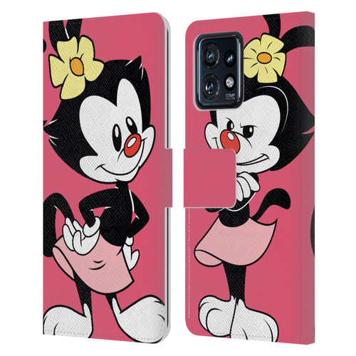 Animaniacs Graphics Dot Leather Book Wallet Case Cover For Motorola Moto Edge 40 Pro