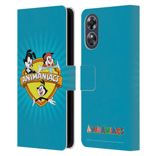 Animaniacs Graphics Logo Leather Book Wallet Case Cover For OPPO A17