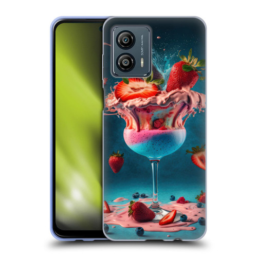 Spacescapes Cocktails Frozen Strawberry Daiquiri Soft Gel Case for Motorola Moto G53 5G