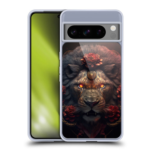 Spacescapes Floral Lions Crimson Pride Soft Gel Case for Google Pixel 8 Pro