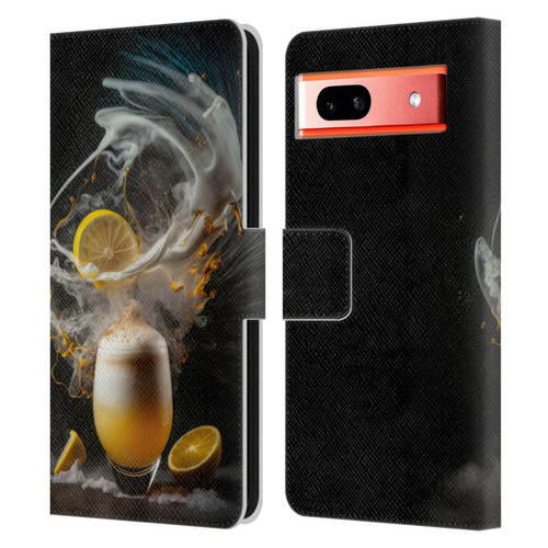 Spacescapes Cocktails Explosive Elixir, Whisky Sour Leather Book Wallet Case Cover For Google Pixel 7a