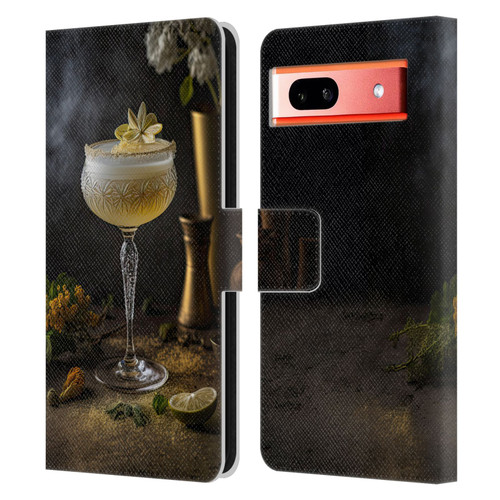 Spacescapes Cocktails Summertime, Margarita Leather Book Wallet Case Cover For Google Pixel 7a